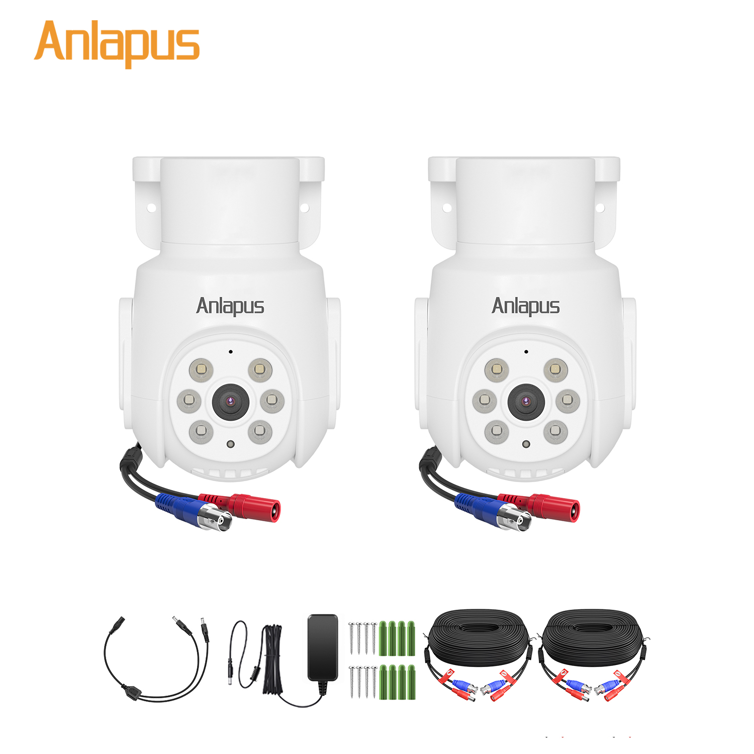 Home Security Indoor Cameras - Anlapus 5MP 팬틸트 유선 보안 카메라