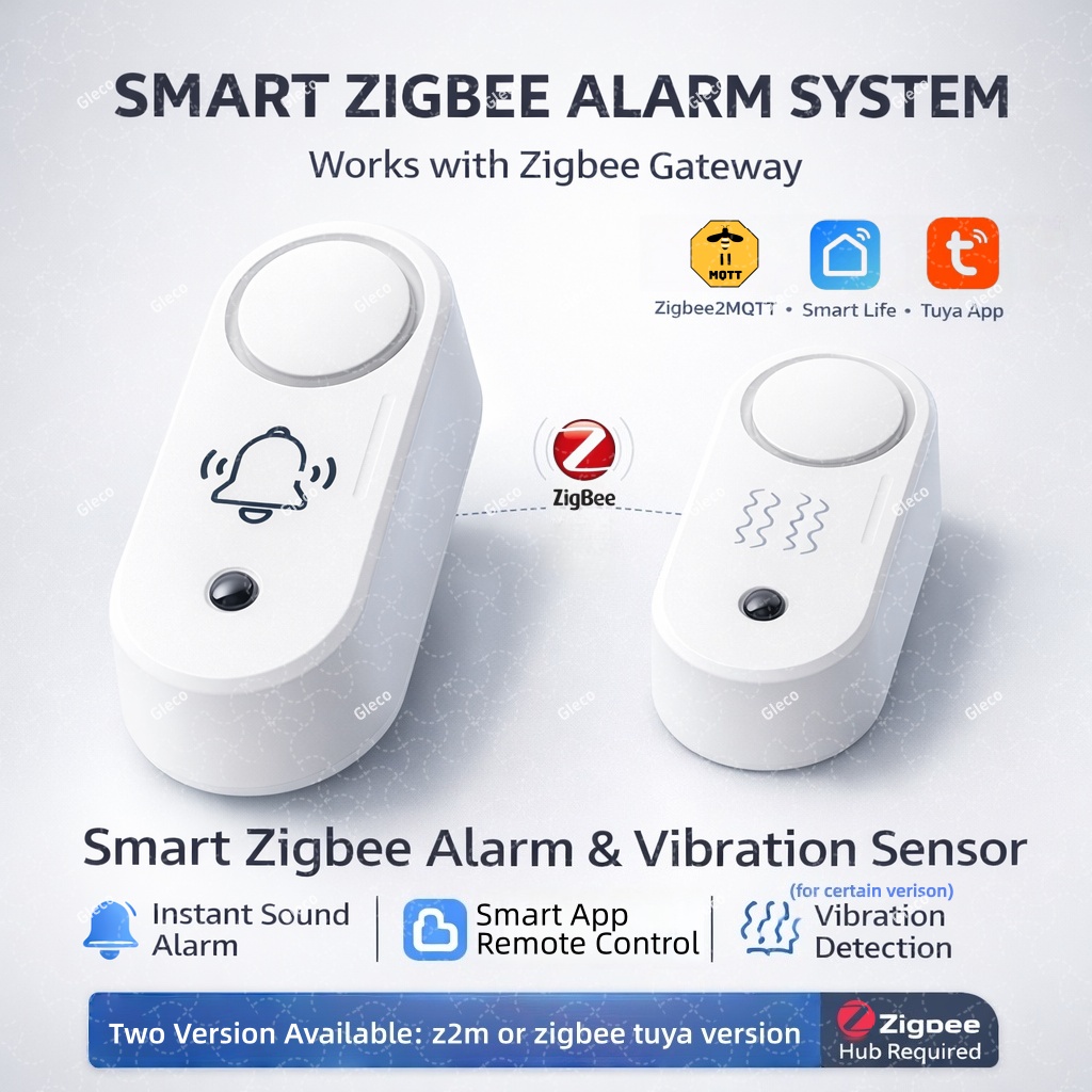 Home Security Options - 옵션으로 진동 감지 사운드 스트로브 라이트가