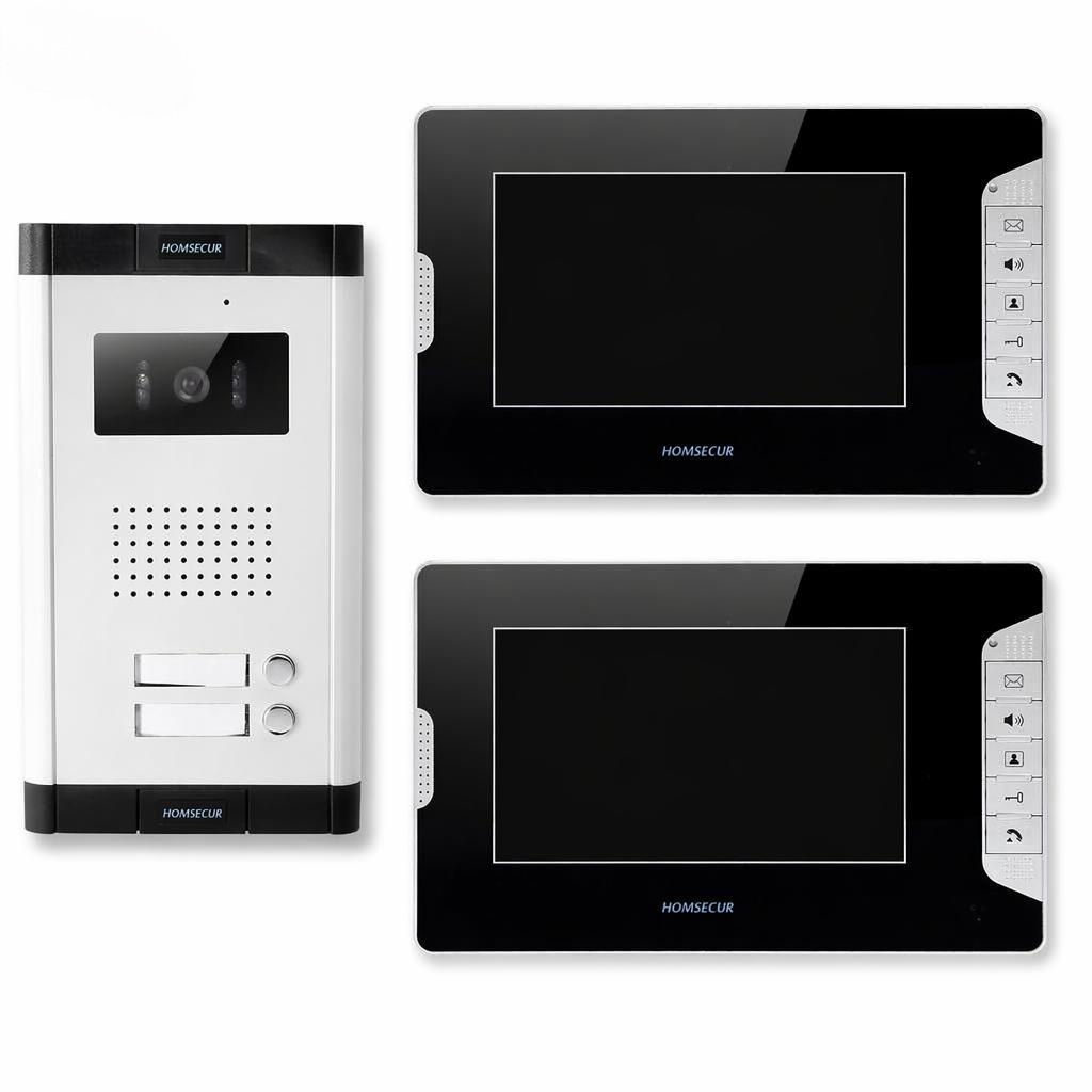 Home Security Indoor Cameras - 4선식 2가족용 비디오 도어폰 인터콤 시스템