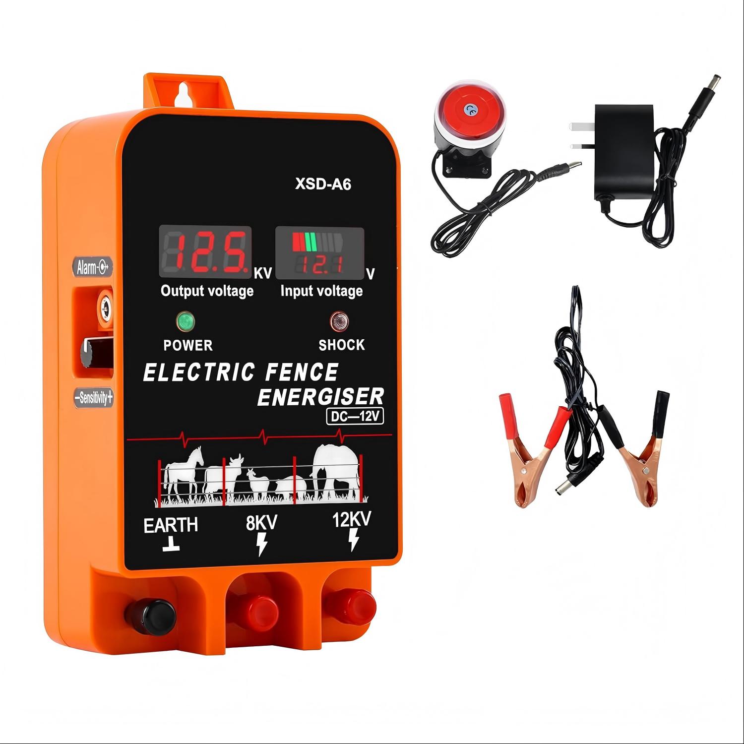 Home Security Electric Fence - 20KM 전기 울타리 에너자이저 5.5줄 LCD