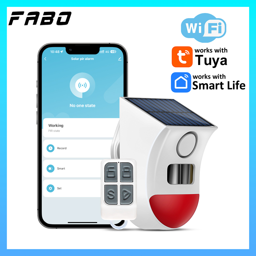 Home Security Yard Sensors - 투야 와이파이 태양광 모션 센서 알람