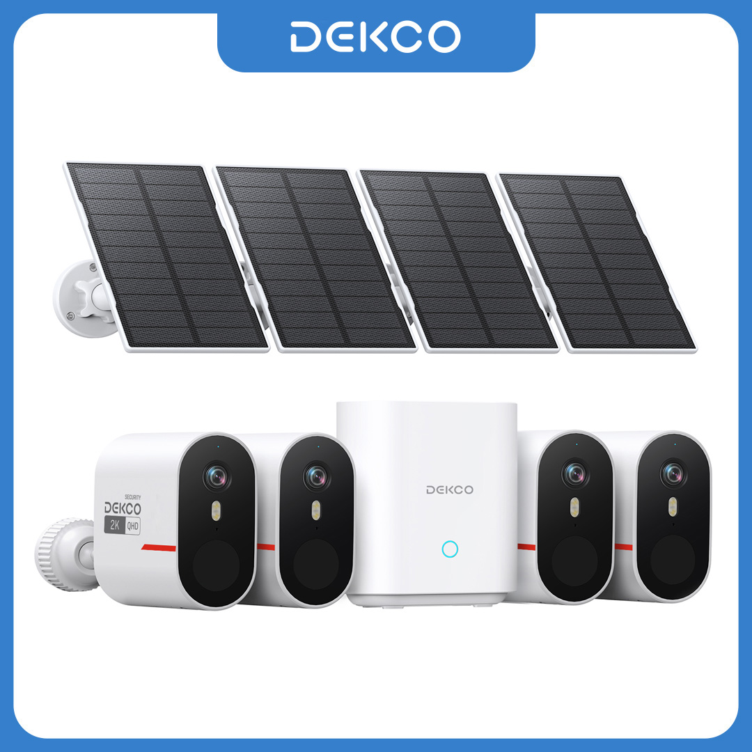 Home Security And Camera System - Dekco 3MP WiFi 태양광 카메라 시스템