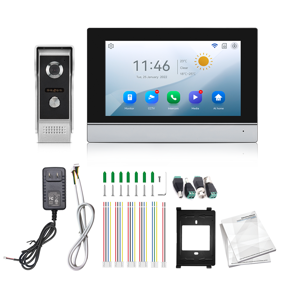 Home Security Indoor Cameras - 7인치 IPS 스크린 2MP 투야 원격