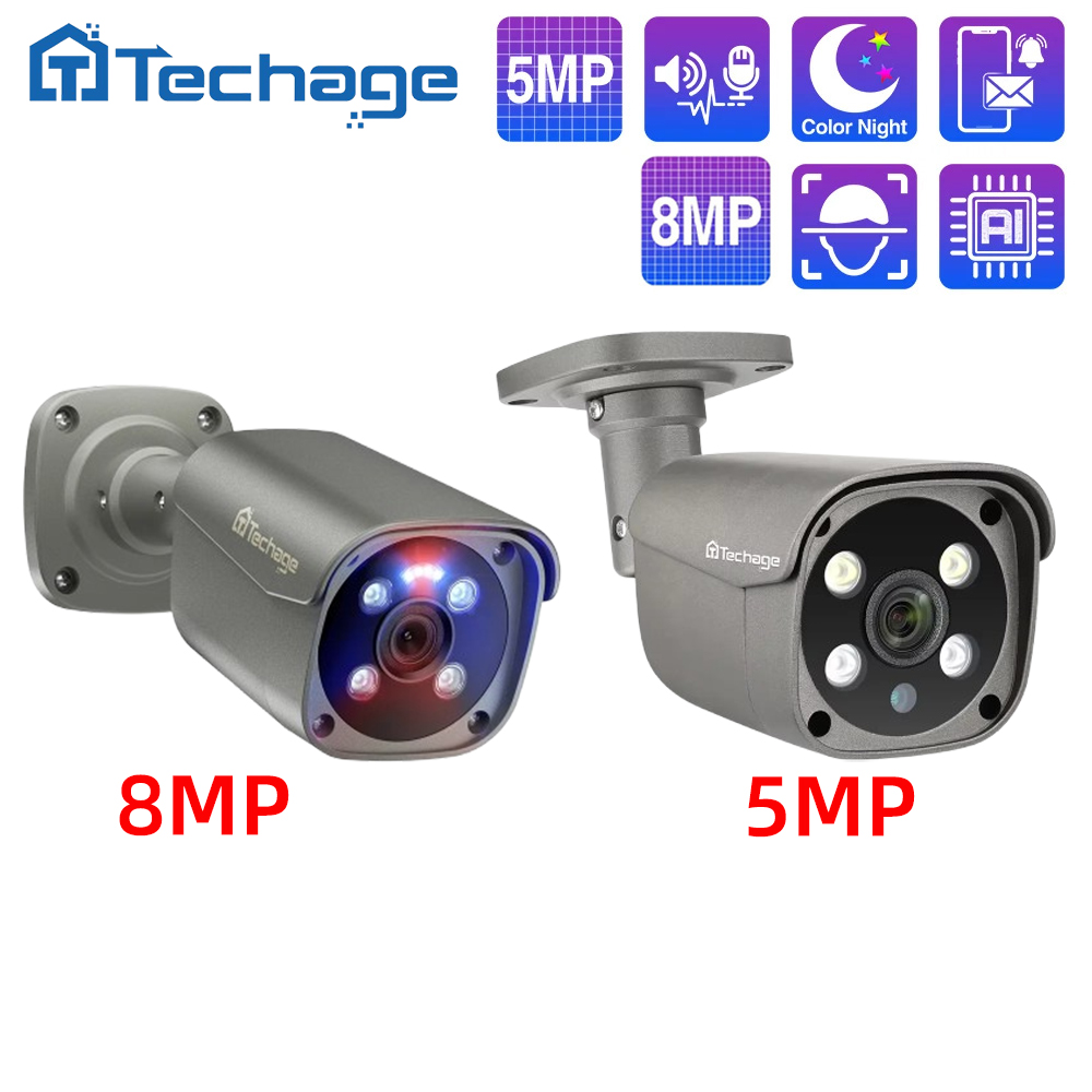 Home Security Ai - 테카지 8MP 5MP 4MP POE 카메라