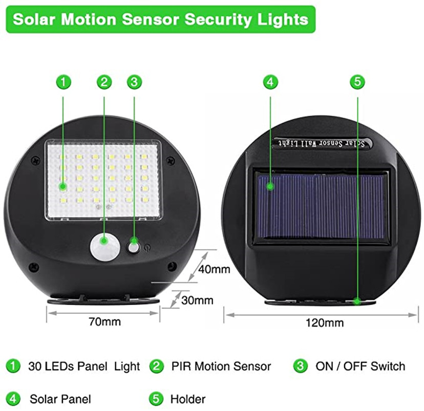 태양광 발전 PIR 모션 센서 벽 조명, 야외 방수 에 - Home Security Yard Sensors 리뷰 및 가격