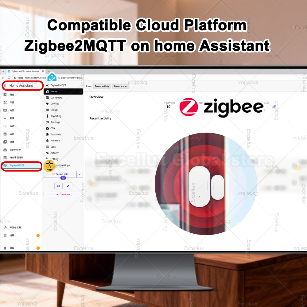 Zigbee 3.0 밝기/진동 센서가있는 도어 윈도우  - Home Security Gadgets 리뷰 및 가격