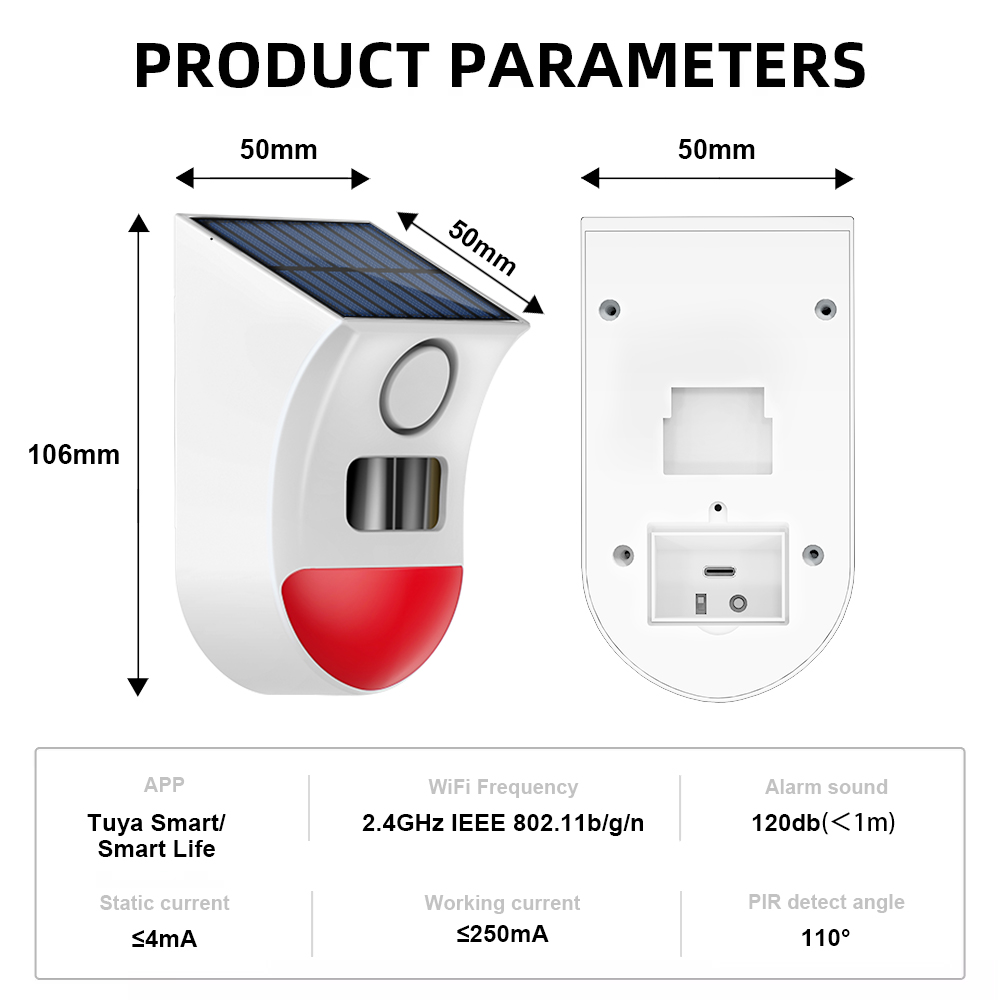 지그비 태양광 모션 센서 알람 2in1 120dB 스마 - Home Security Yard Sensors 리뷰 및 가격