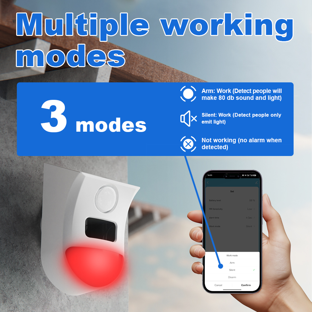 지그비 태양광 모션 센서 알람 2in1 120dB 스마 - Home Security Yard Sensors 리뷰 및 가격