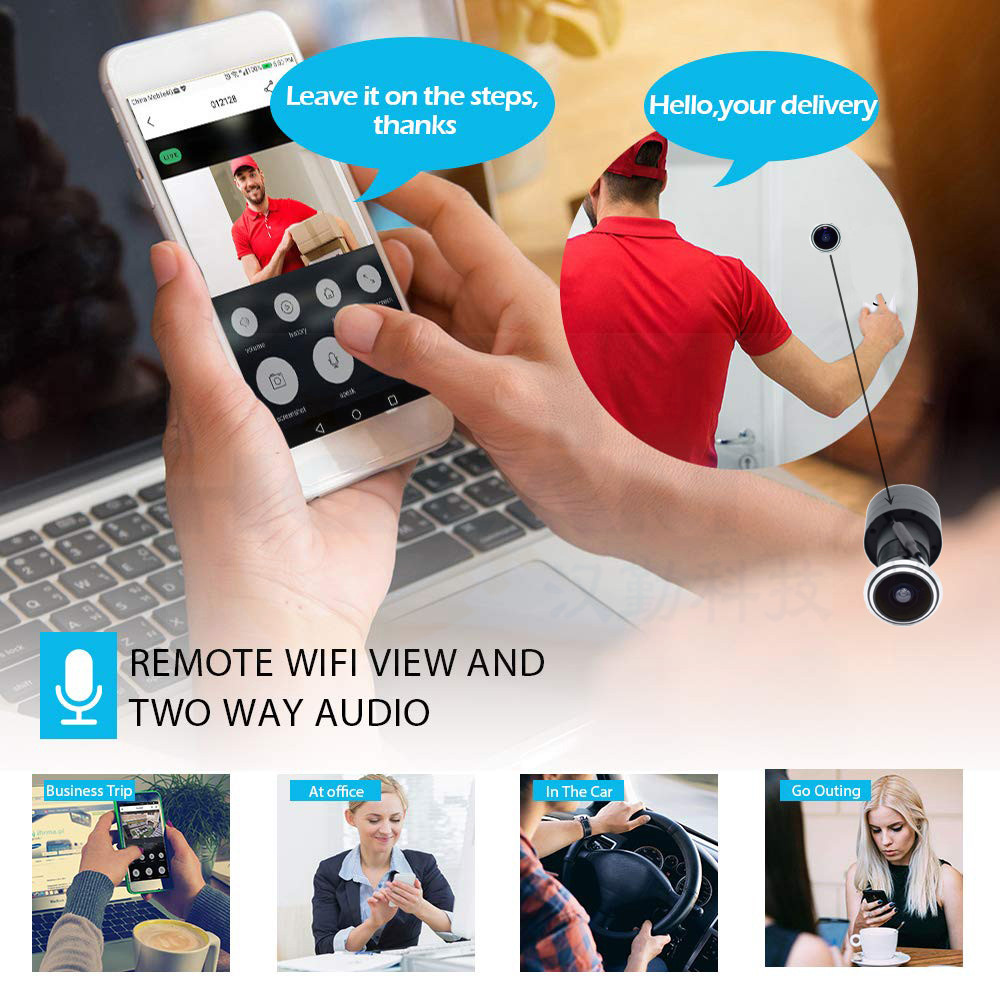 5MP 도어 아이 IP POE 카메라 미니 틈 구멍 1 - Home Security La 리뷰 및 가격