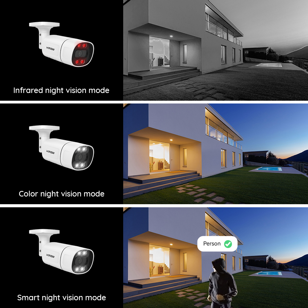 H.View 5Mp 8Mp 4K Ip 카메라 Poe A - Home Security Ai 리뷰 및 가격