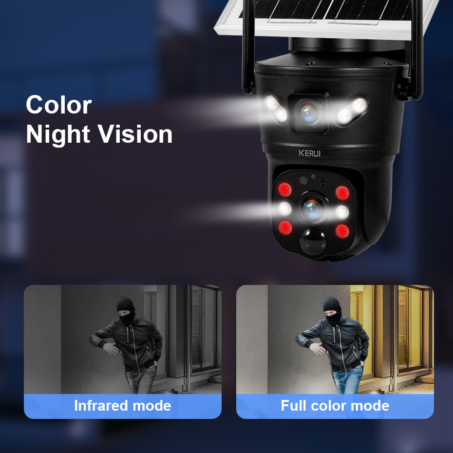 KERUI 6MP 4G SIM WiFi 태양광 카메라  - Home Security Indoor Cameras 리뷰 및 가격
