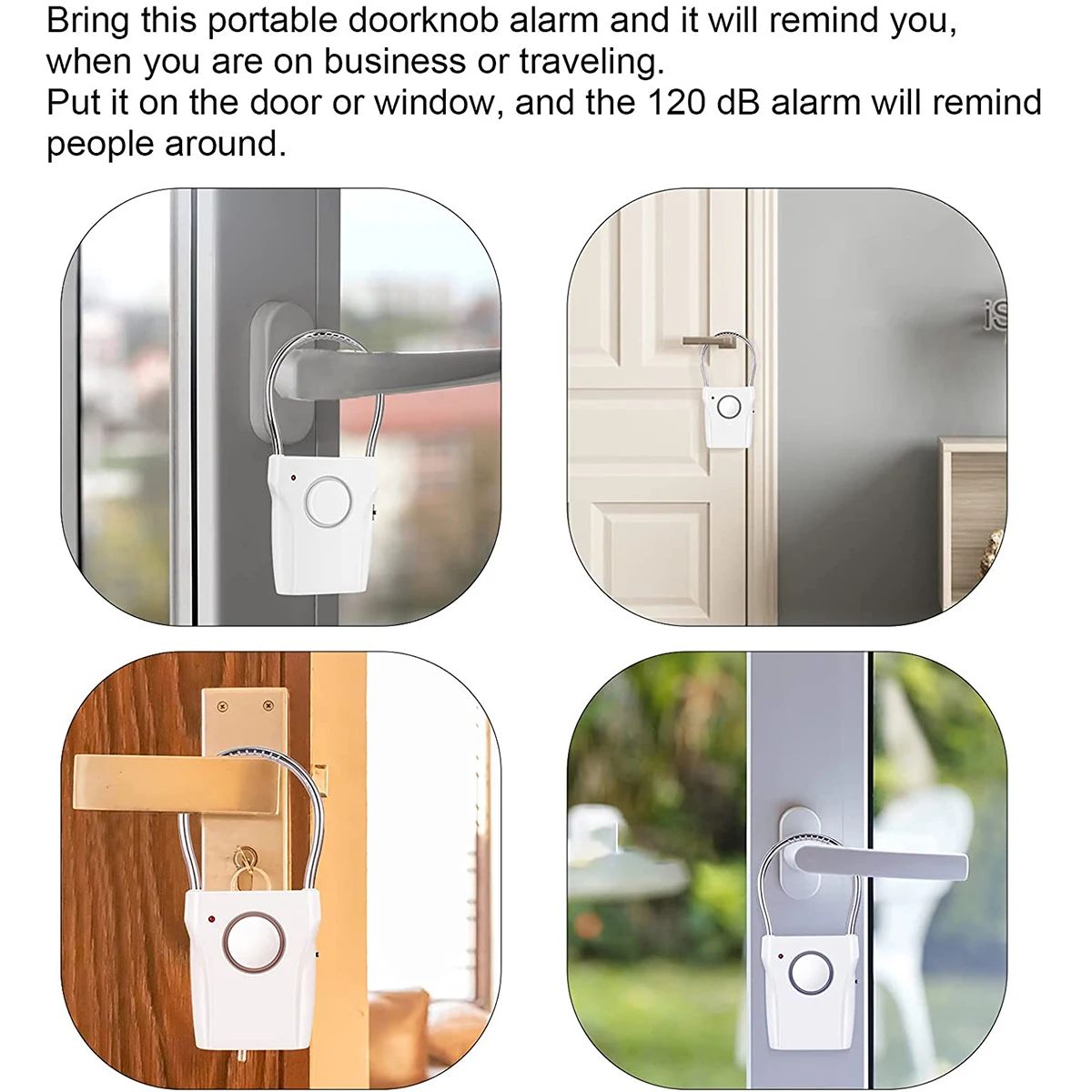 도어 핸들 알람 조정 가능한 설정이 있는 110dB 도 - Door Wedge Alarm 리뷰 및 가격