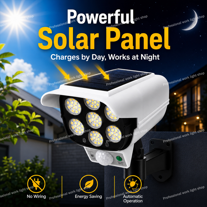 77 LED 태양광 모형 보안 카메라 조명, 실외 모션 - Home Security Yard Sensors 리뷰 및 가격