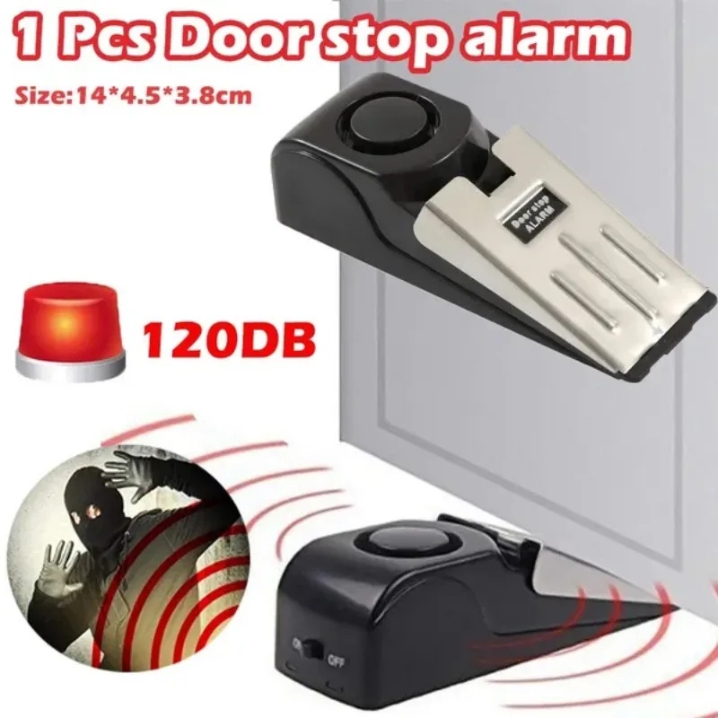 새로운 120dB 도어 스톱 알람 시스템 가정용 보안  - Door Wedge Alarm 리뷰 및 가격