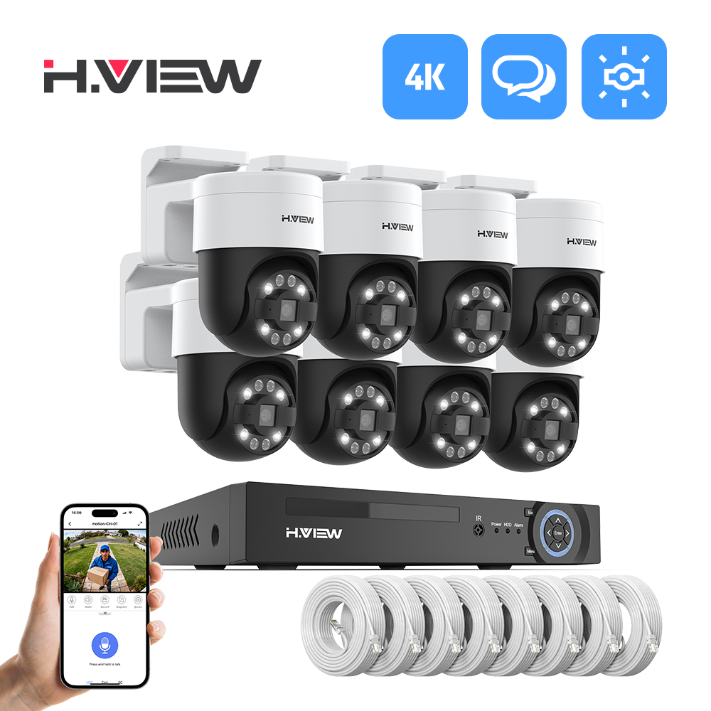 H.view 8Ch 4K 5MP 8MP Cctv 보안  - Ip Camera Outdoor 4K 리뷰 및 가격