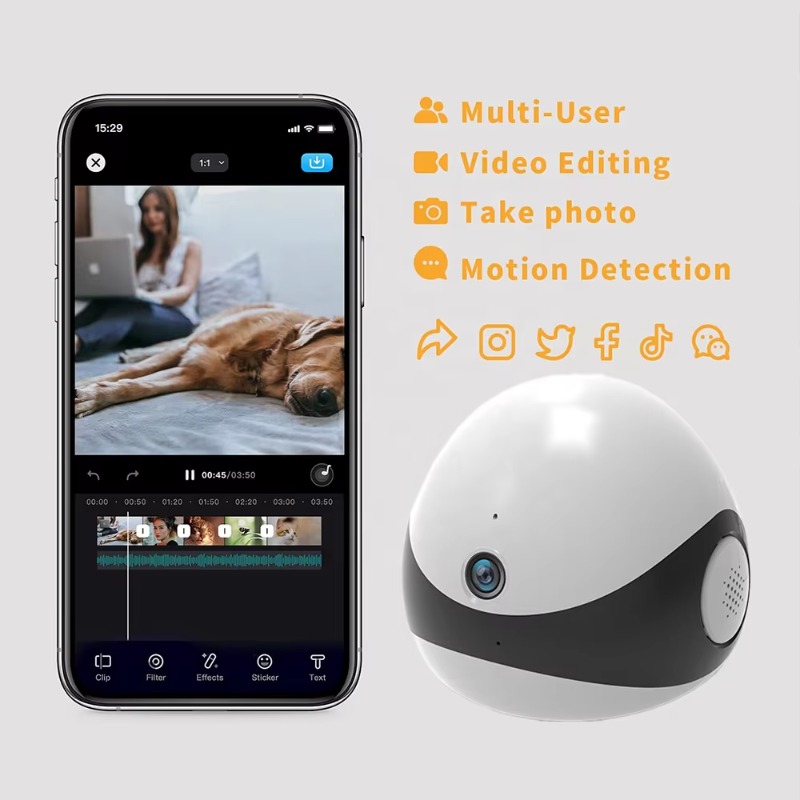 무선 2K HD 모바일 반려동물 로봇 카메라 AI 자동 - Home Security Ai 리뷰 및 가격