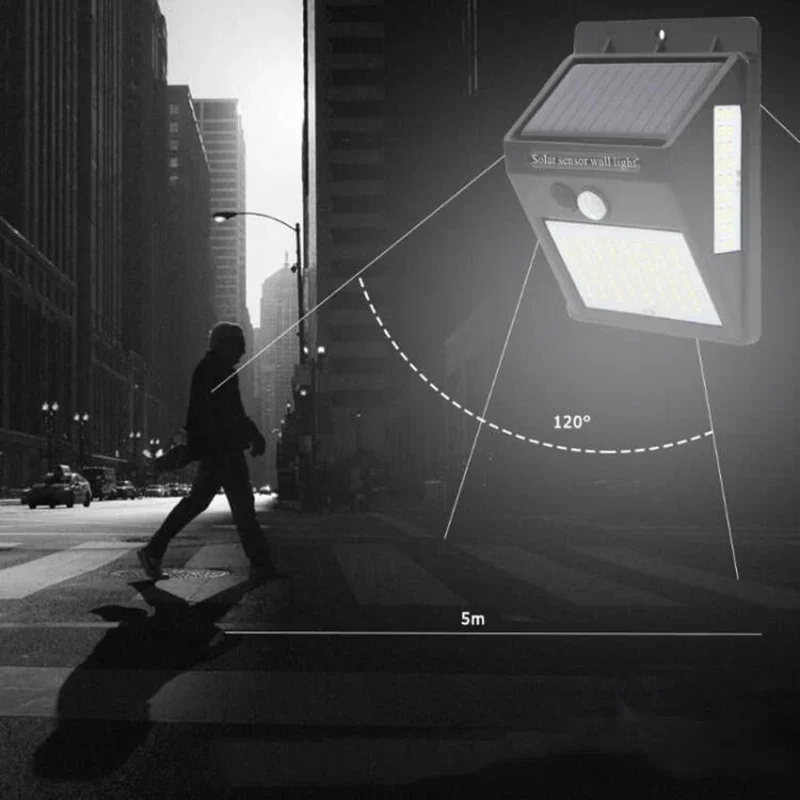 야외 태양광 PIR 모션 센서 벽등 100 LED 방수 - Home Security Yard Sensors 리뷰 및 가격