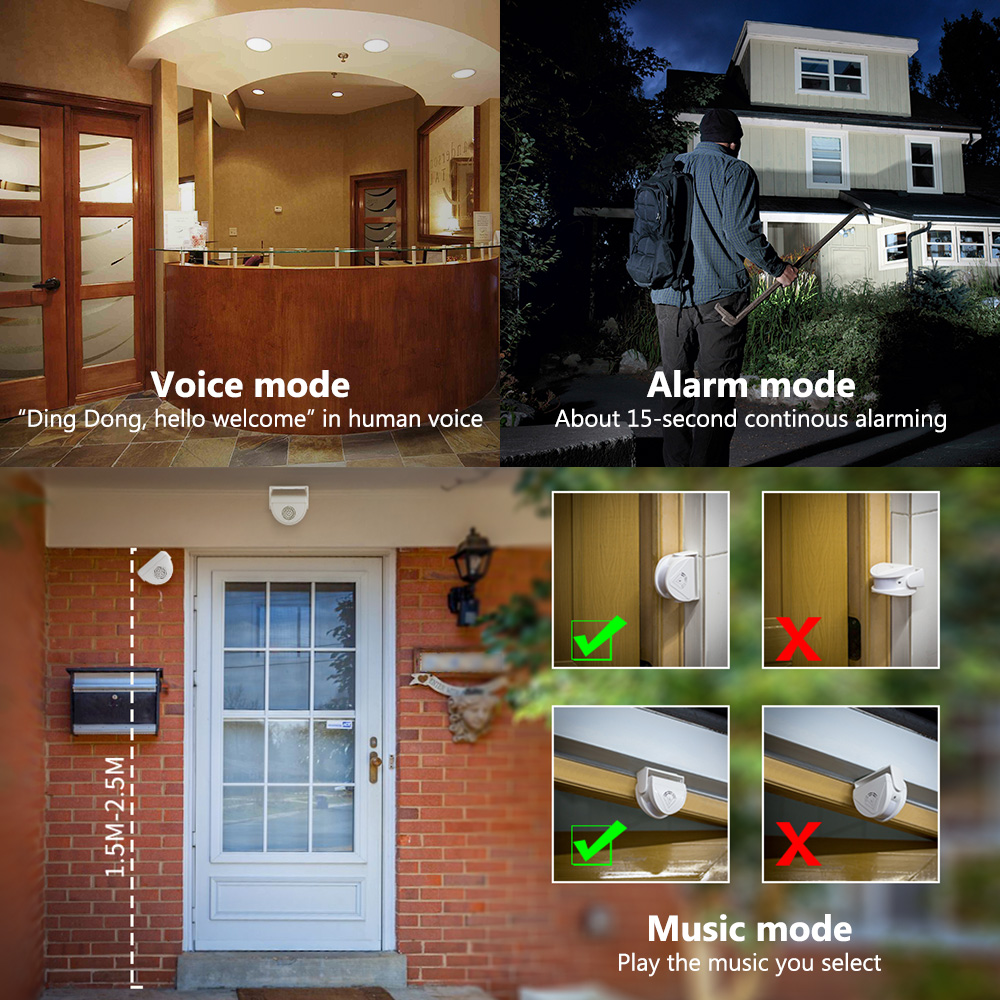 무선 적외선 차임 초인종 32 노래 옵션 홈 샵 스토어 - Home Security Options 리뷰 및 가격