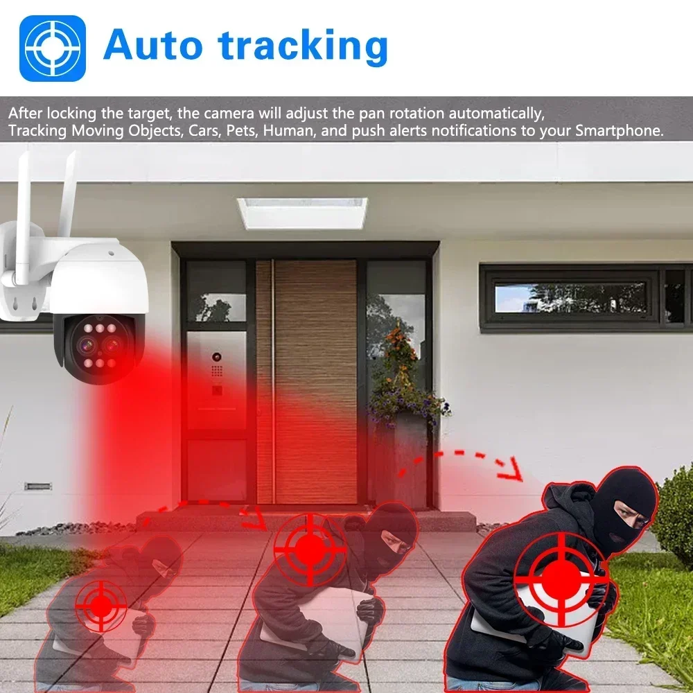 야외 AI 인간 감지 자동 추적 무선 카메라, 8MP  - Home Security Ai 리뷰 및 가격