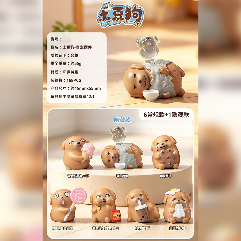 포테이토 도그 블라인드 박스 피규어 레진 만화 크리에이 - Home Security Items 리뷰 및 가격