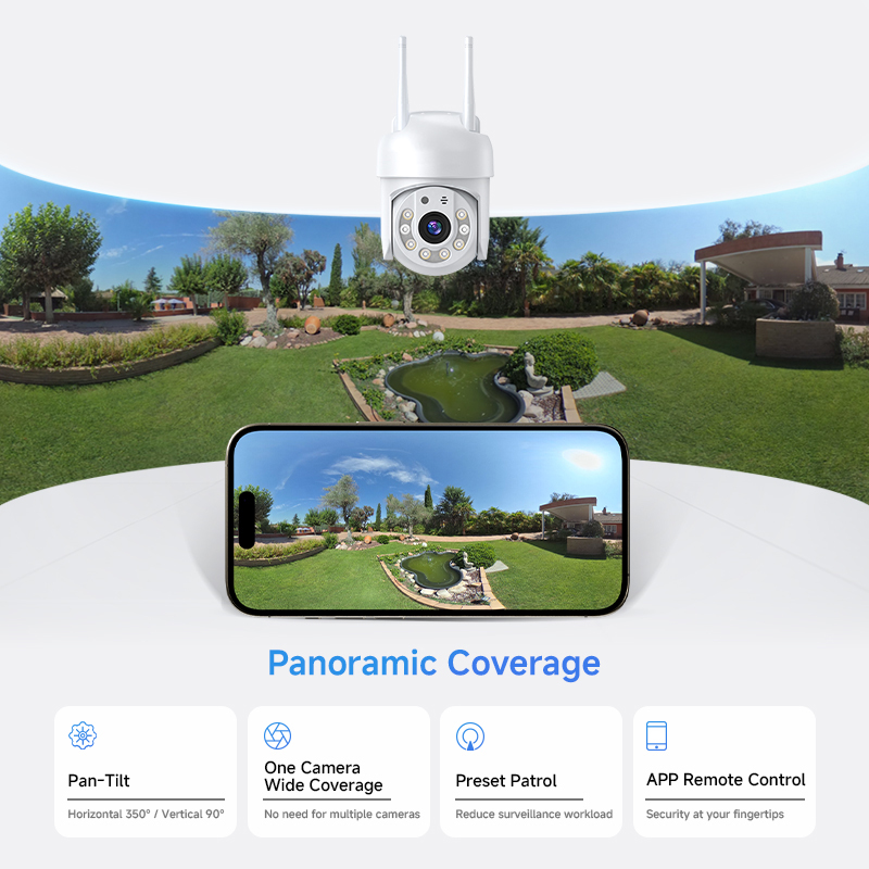 8MP 4K 스피드 돔 자동 추적 PTZ 카메라 무선  - Home Security Options 리뷰 및 가격