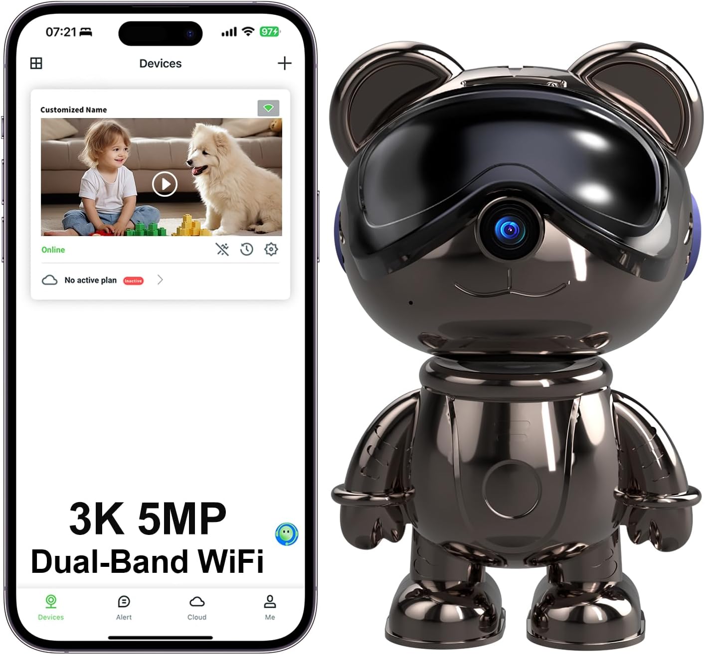 실내 WiFi 보안 카메라, 5MP 팬/틸트 베이비 모 - Home Security Indoor Cameras 리뷰 및 가격