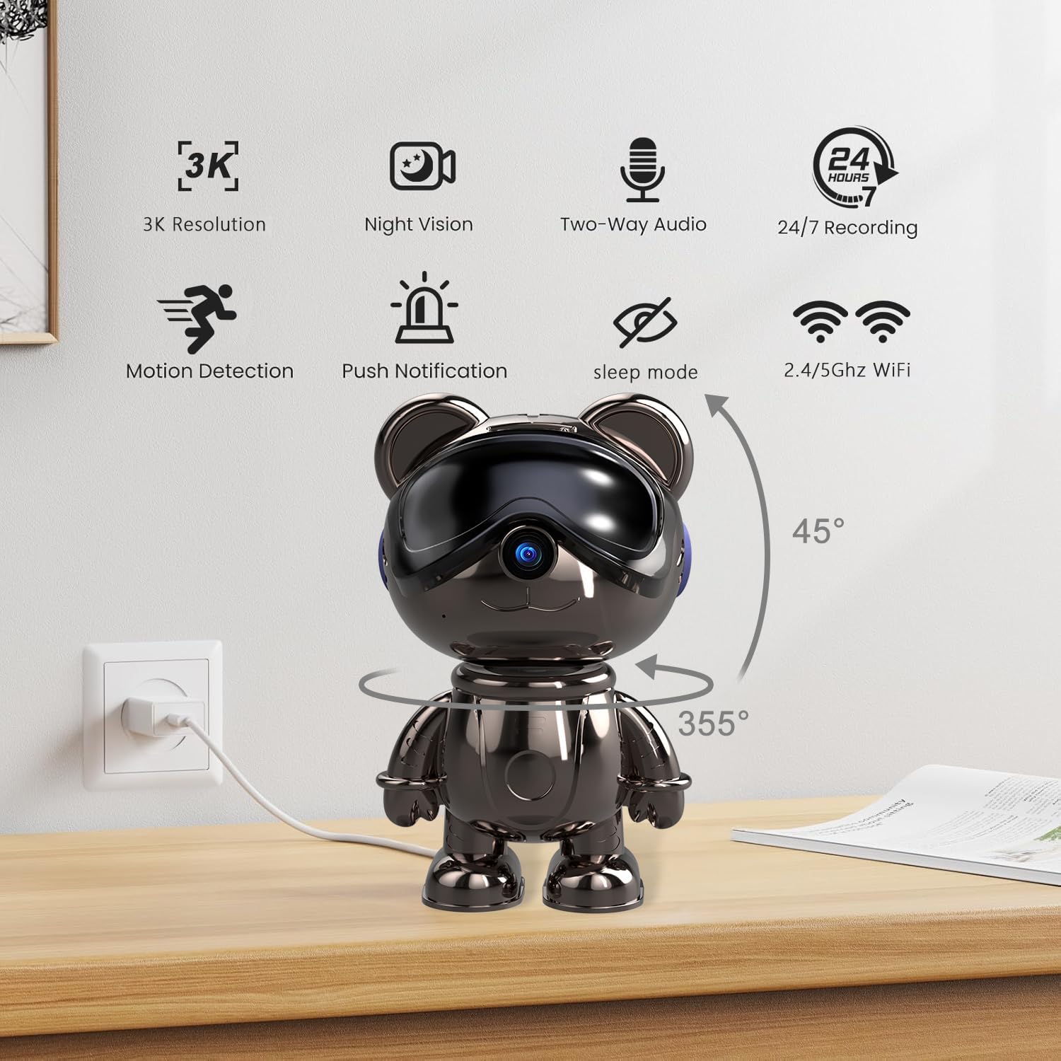 실내 WiFi 보안 카메라, 5MP 팬/틸트 베이비 모 - Home Security Indoor Cameras 리뷰 및 가격