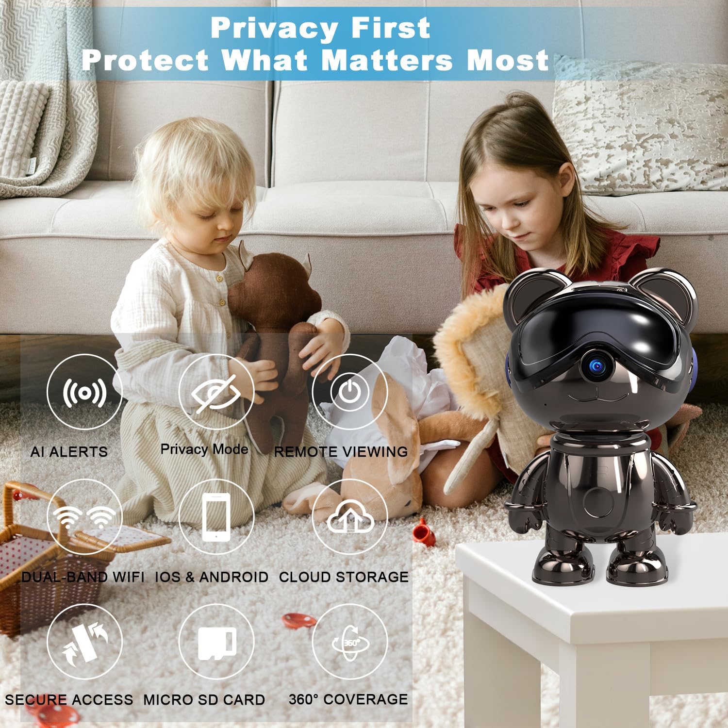 실내 WiFi 보안 카메라, 5MP 팬/틸트 베이비 모 - Home Security Indoor Cameras 리뷰 및 가격