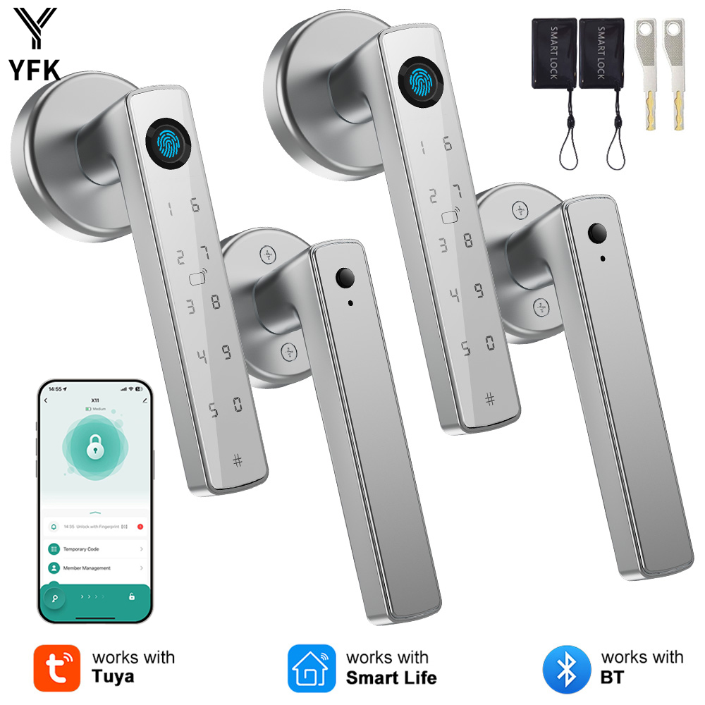 YFK 투야 지문 도어락 스마트 홈 보안 디지털 전자  - Home Security Options 리뷰 및 가격