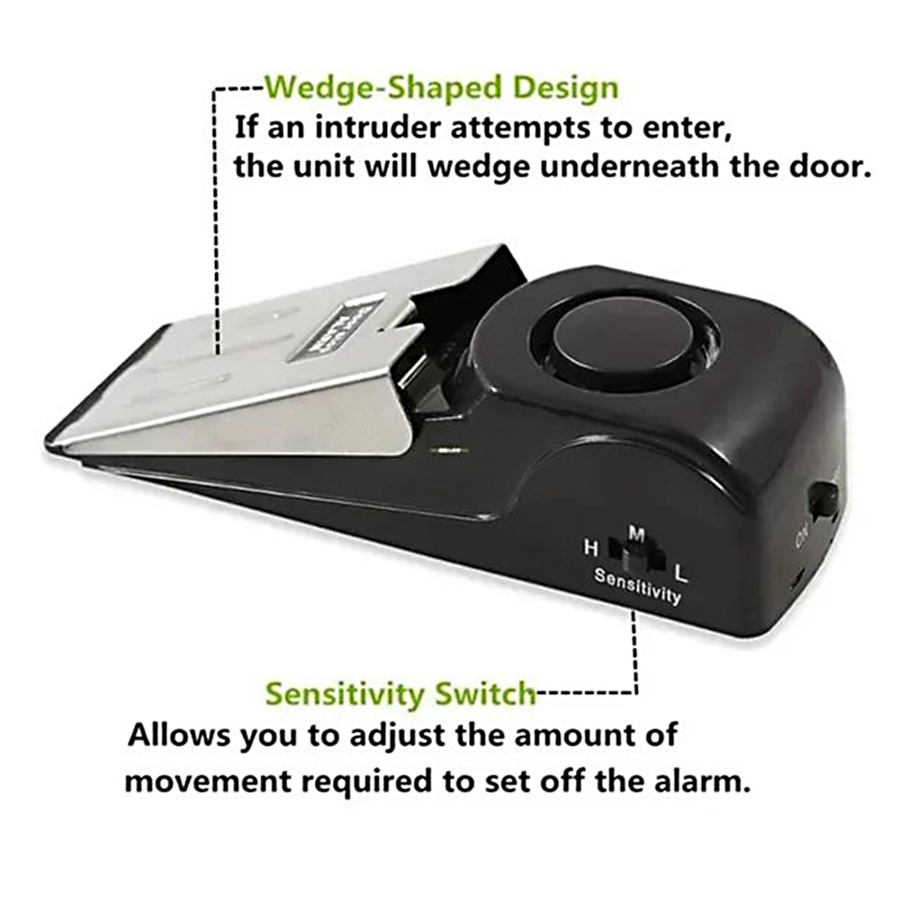 도어 스톱 알람, 120DB 보안 알람이 있는 도어 스 - Door Wedge Alarm 리뷰 및 가격