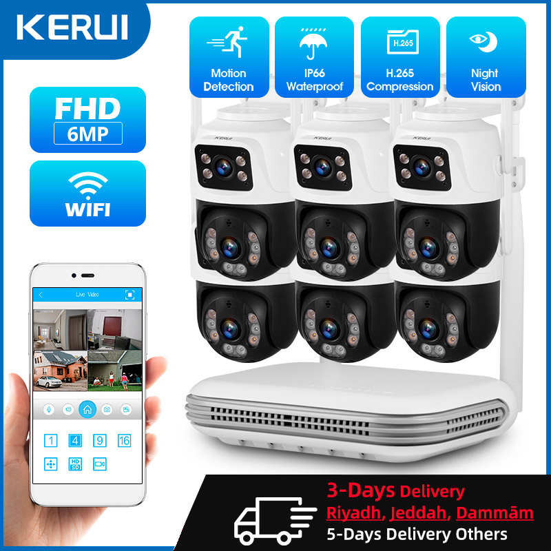 KERUI 방수 6MP HD 무선 듀얼 렌즈 PTZ W - Home Security And Camera System 리뷰 및 가격