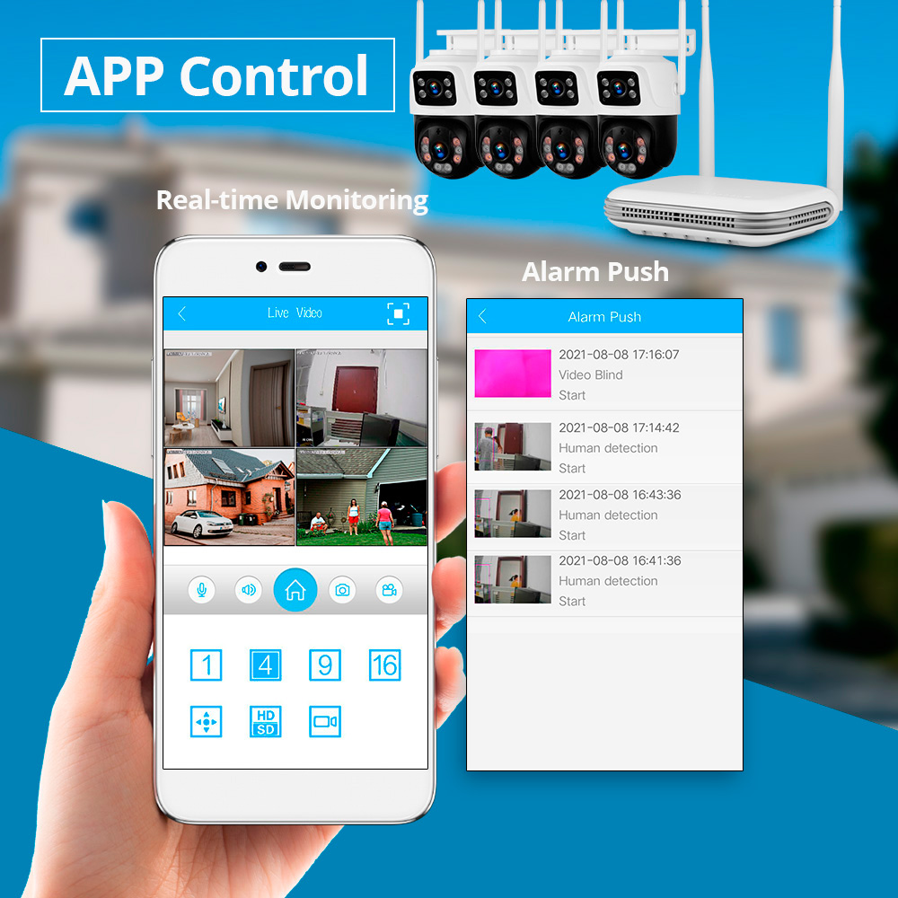 KERUI 방수 6MP HD 무선 듀얼 렌즈 PTZ W - Home Security And Camera System 리뷰 및 가격