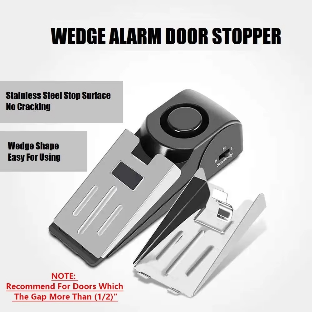 120dB 무선 스테인리스 도어 스톱 알람 도난 방지  - Door Wedge Alarm 리뷰 및 가격