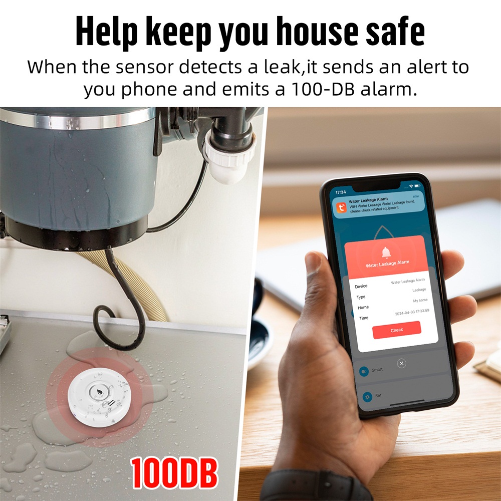 Fuers 누수 감지기 스마트 홈 알람, 투야 스마트  - Home Security Gadgets 리뷰 및 가격