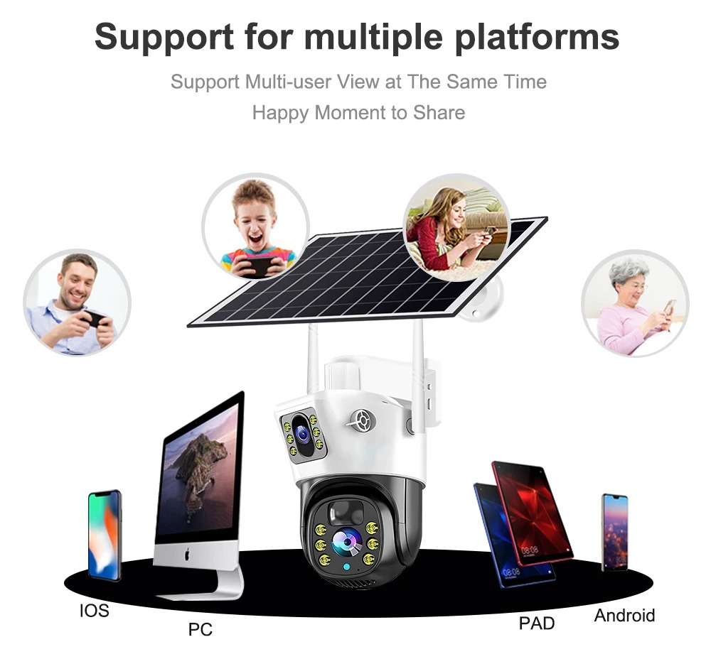 4G/WiFi 태양광 카메라 듀얼 렌즈 야외용 8MP  - Ip Camera Outdoor 4K 리뷰 및 가격