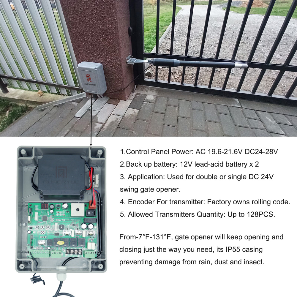 전기 게이트 오프너 중형 단일 스윙 게이트 오프너 자동 - Home Security Electric Fence 리뷰 및 가격