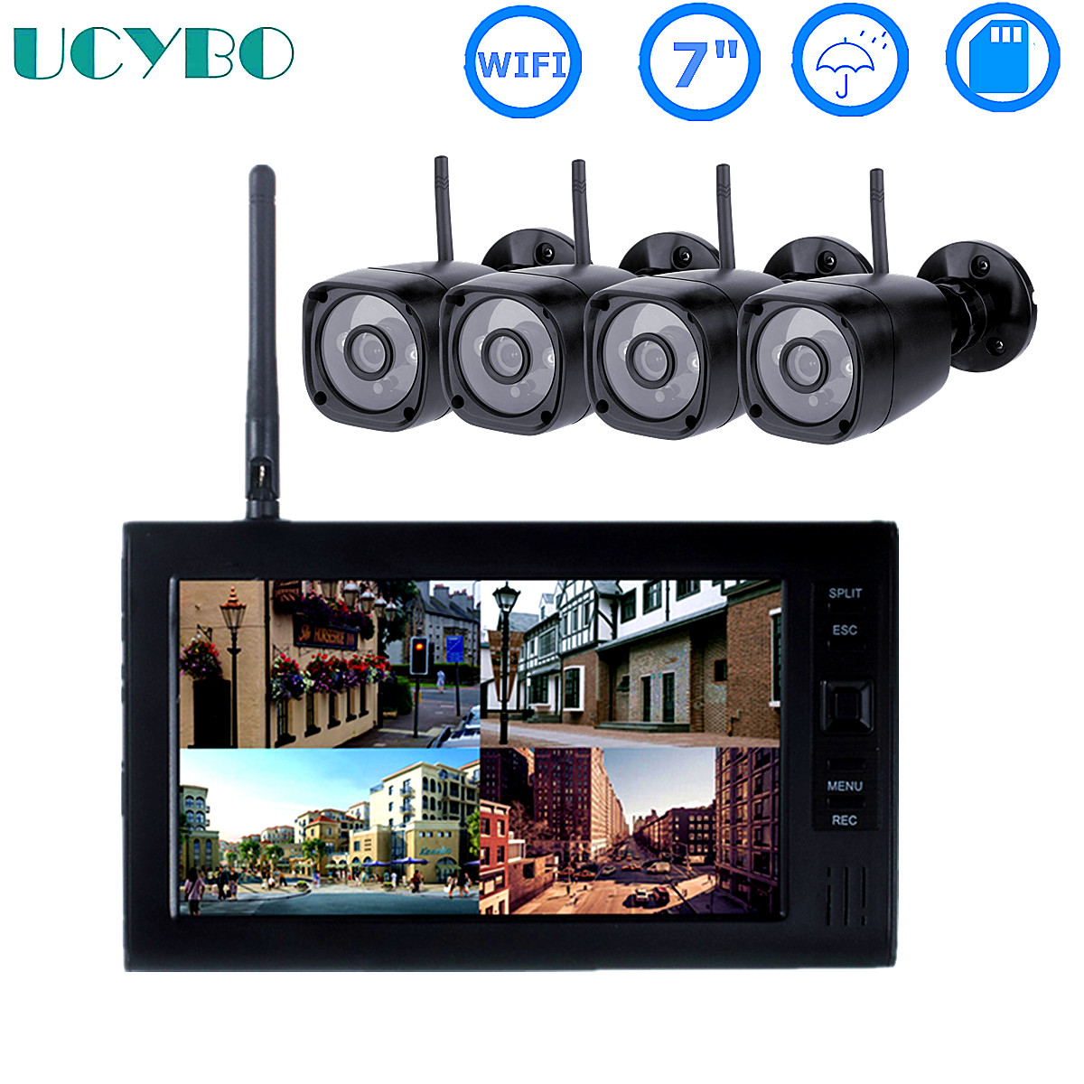 LCD CCTV 보안 시스템 와이파이 무선 카메라 비디 - Home Security And Camera System 리뷰 및 가격