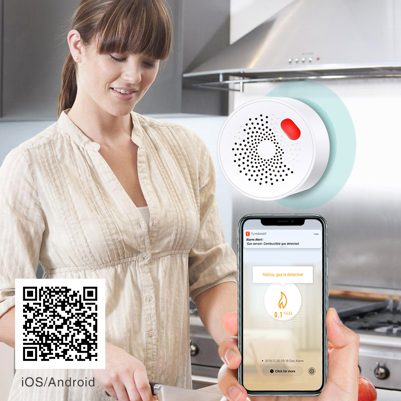 Tuya 스마트 홈 와이파이 천연 가스 센서, 가연성  - Home Security Gadgets 리뷰 및 가격