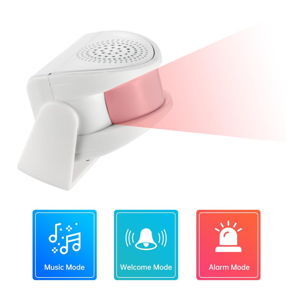32 노래 환영 적외선 차임 초인종 무선 PIR 동작  - Home Security Gadgets 리뷰 및 가격