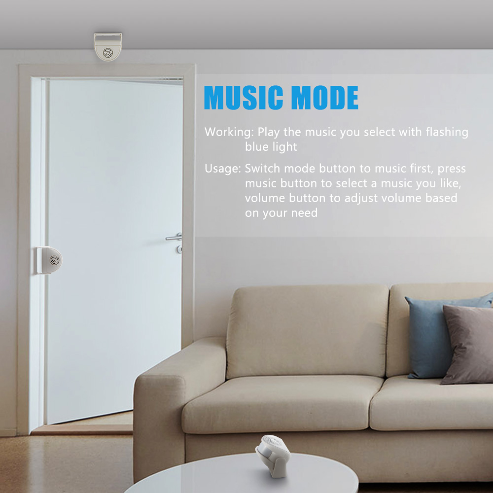 32 노래 환영 적외선 차임 초인종 무선 PIR 동작  - Home Security Gadgets 리뷰 및 가격