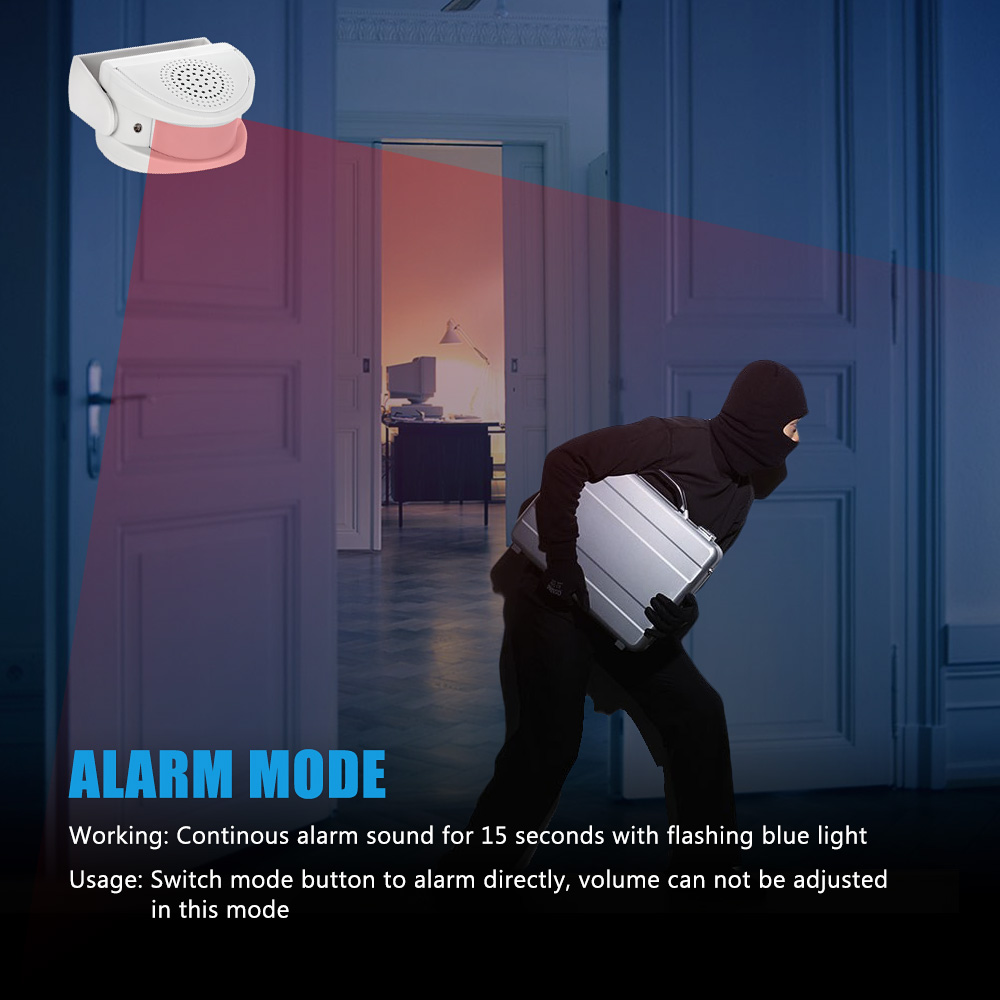 32 노래 환영 적외선 차임 초인종 무선 PIR 동작  - Home Security Gadgets 리뷰 및 가격
